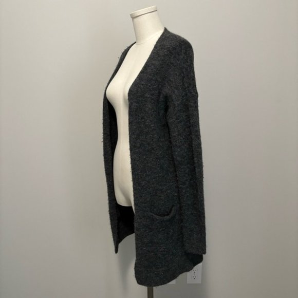 Aritzia Wilfred Free Aronson Open Front Wool Blend Cardigan Sweater Dark Gray XS - Picture 7 of 16
